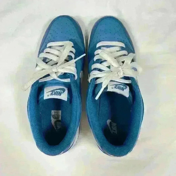Nike Dunk Low Dark Marina Blue White Sneakers Shoes size 7Y - Picture 6 of 7